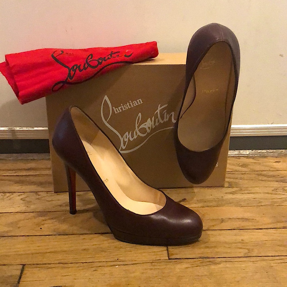 Christian Louboutin Purple Platform Pumps